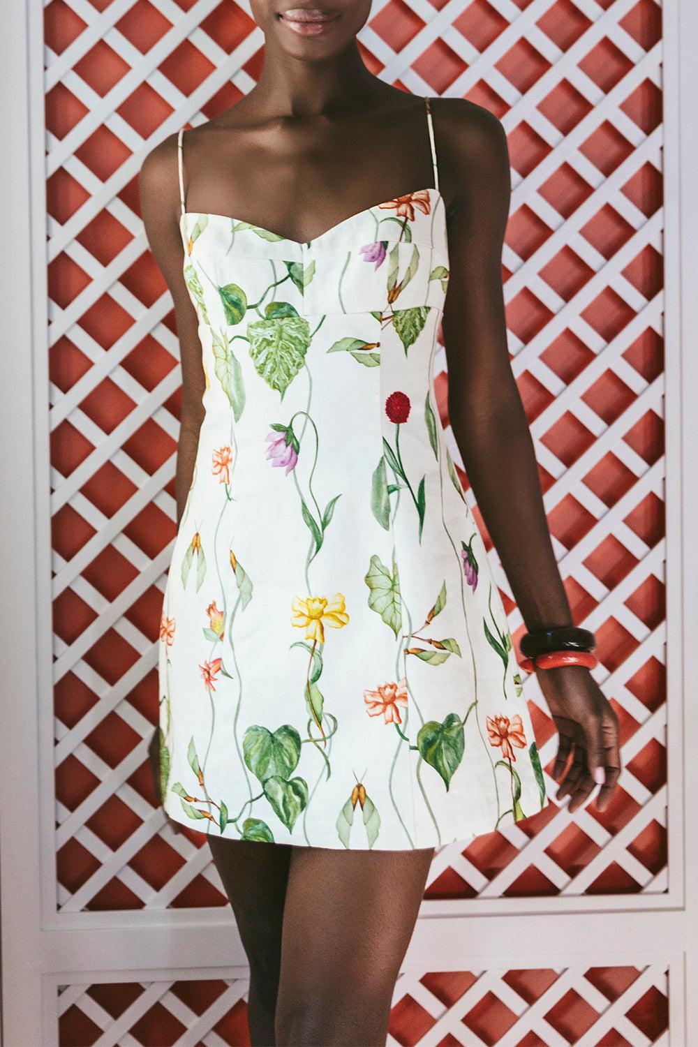 Cherry Mini Dress-FLORAL-0-CLOTHINGDRESSCASUAL-CARA CARA