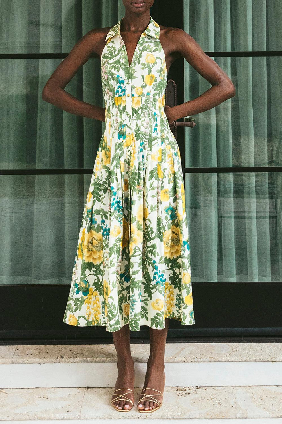 Cara Cara Rashida Dress Flora Meadow Ivory 0