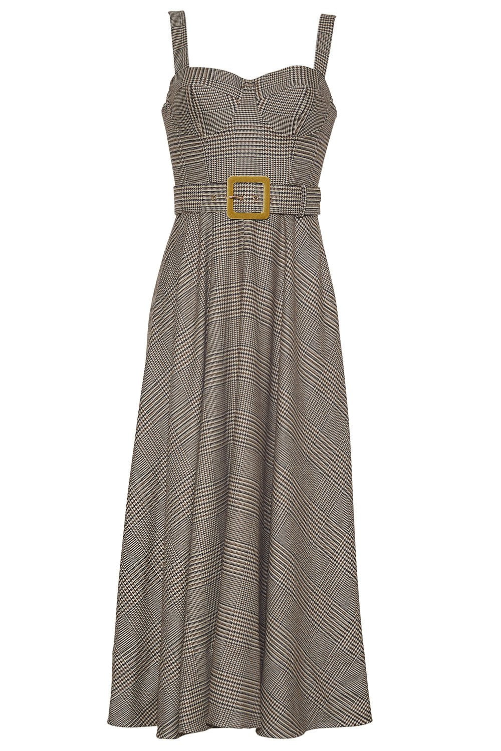 CARA CARA-Calypso Dress - Houndstooth Plaid-