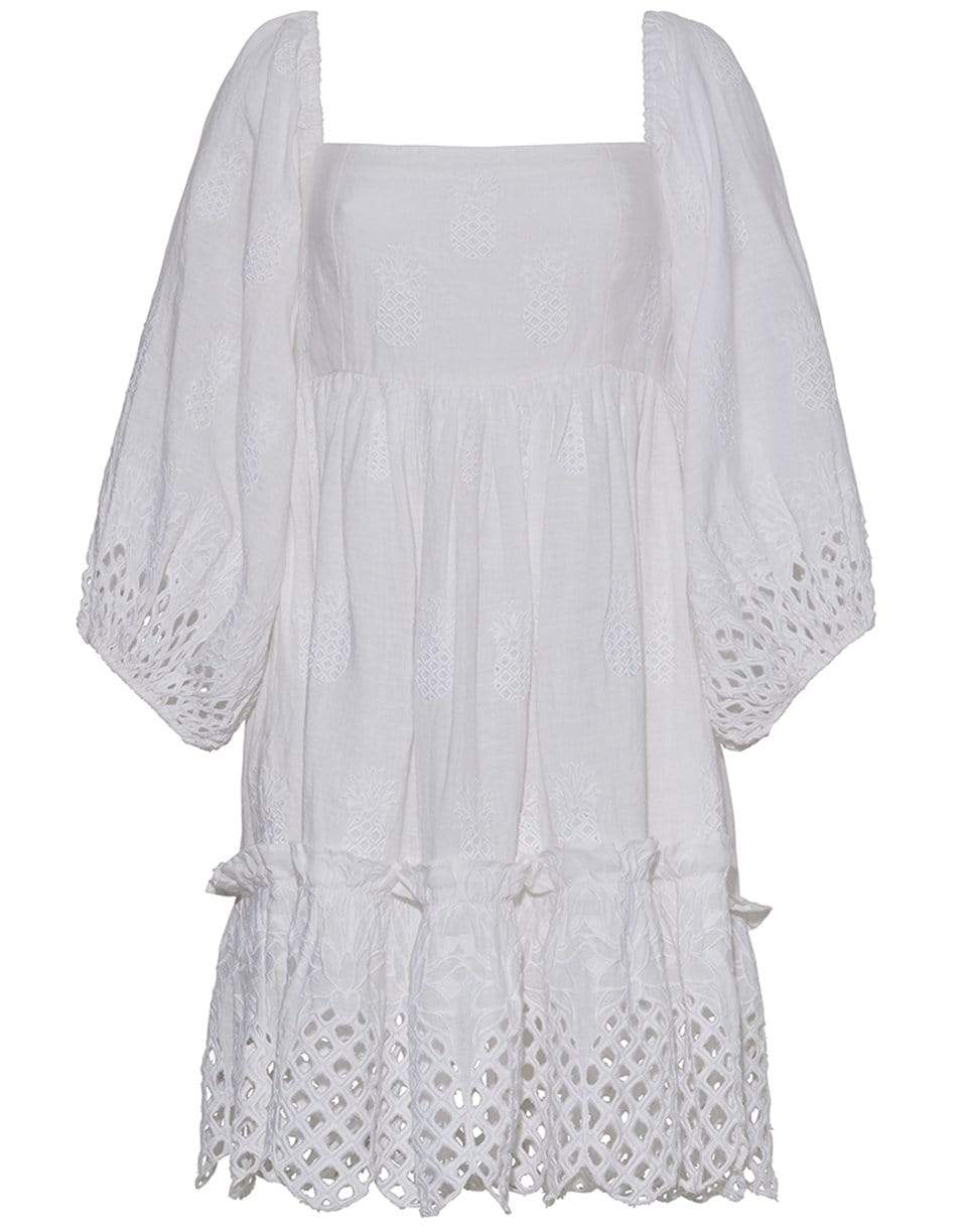CARA CARA-Carmen Long Sleeve Dress In Pineapples White-