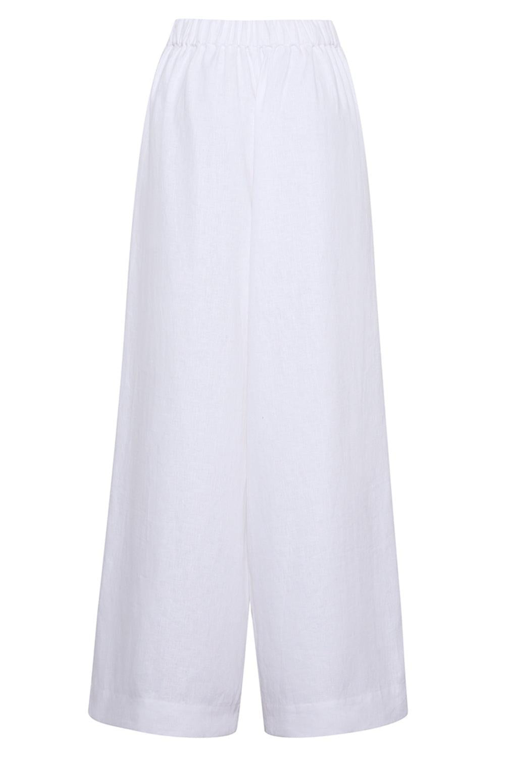 Palazzo Pant-WHITE-2-CLOTHINGPANTWIDE LEG-CARA CARA