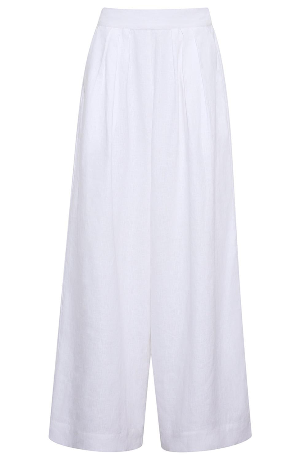 Palazzo Pant-WHITE-2-CLOTHINGPANTWIDE LEG-CARA CARA