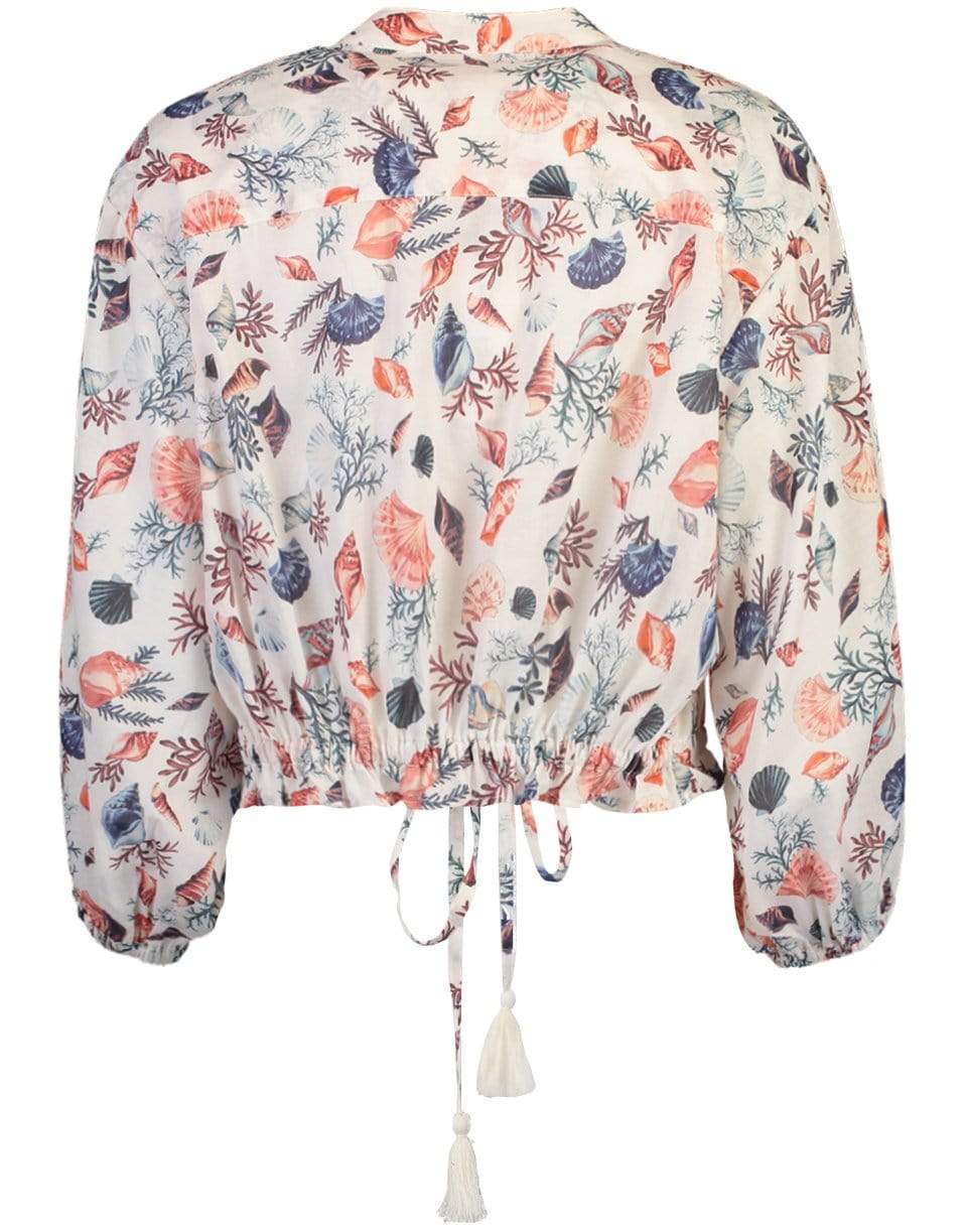 CARA CARA-Perrin Button Up Sinched Top-