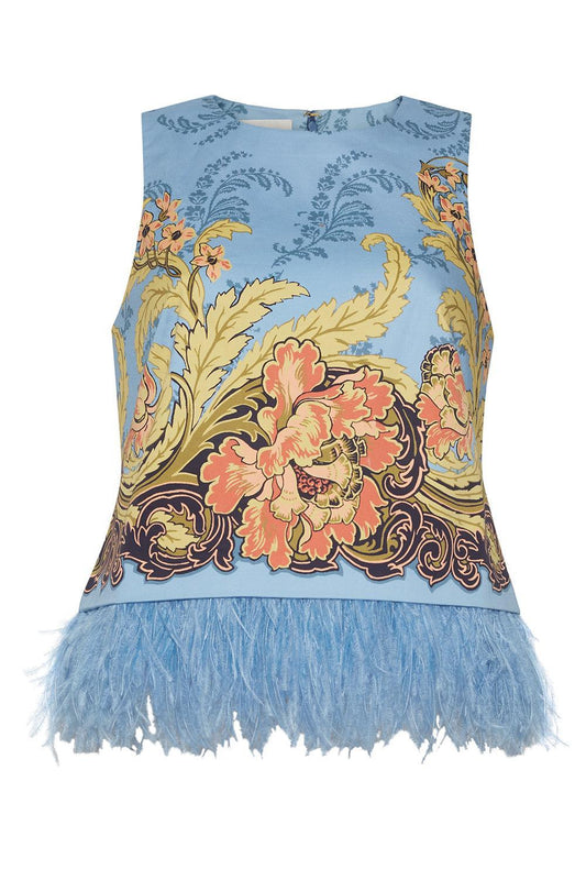 Belmond Top - Noveau Light Blue-NOVLTBLU-XS-CLOTHINGTOPBLOUSE-CARA CARA