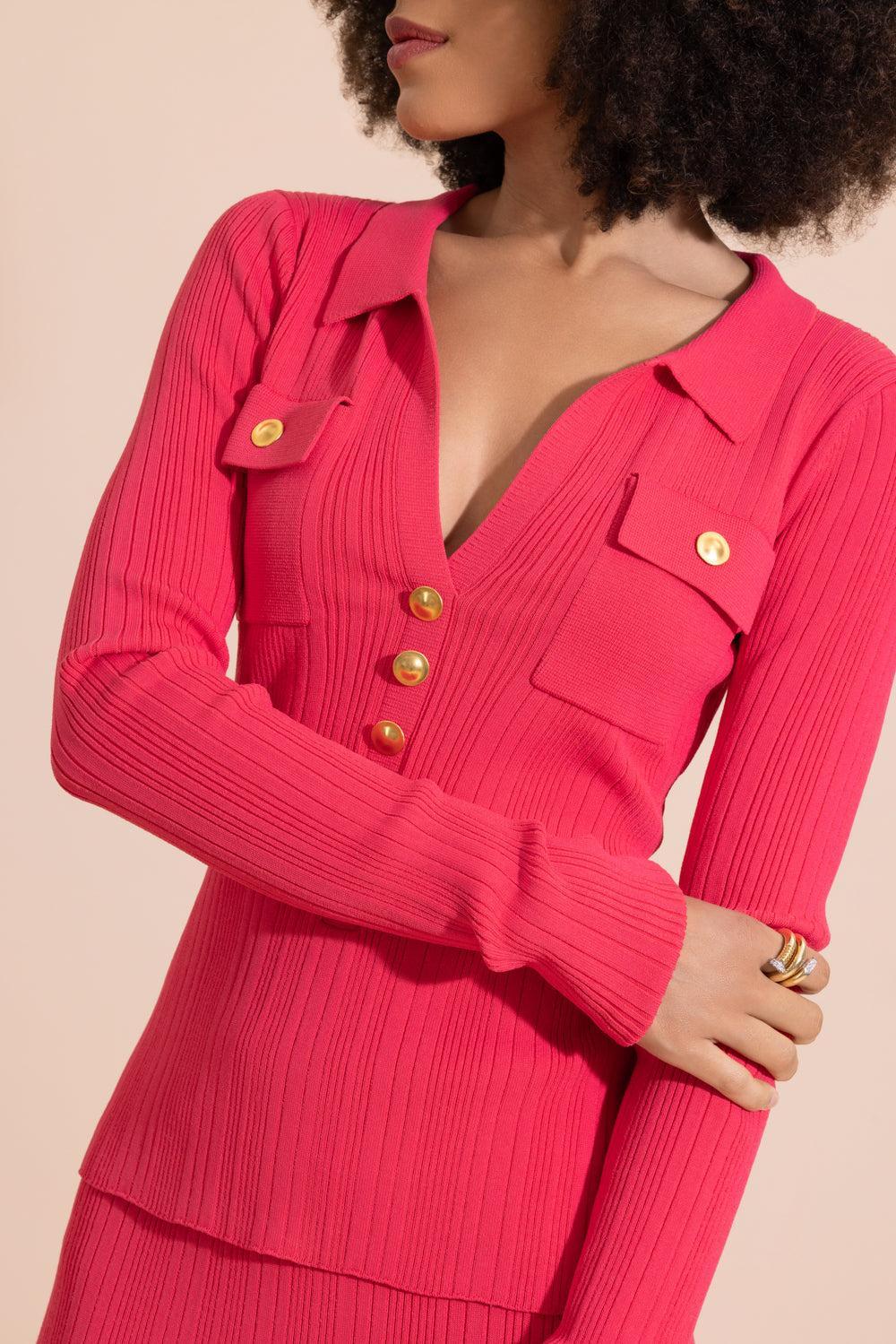 Belleport Top-PINK-XS-CLOTHINGTOPKNITS-CARA CARA