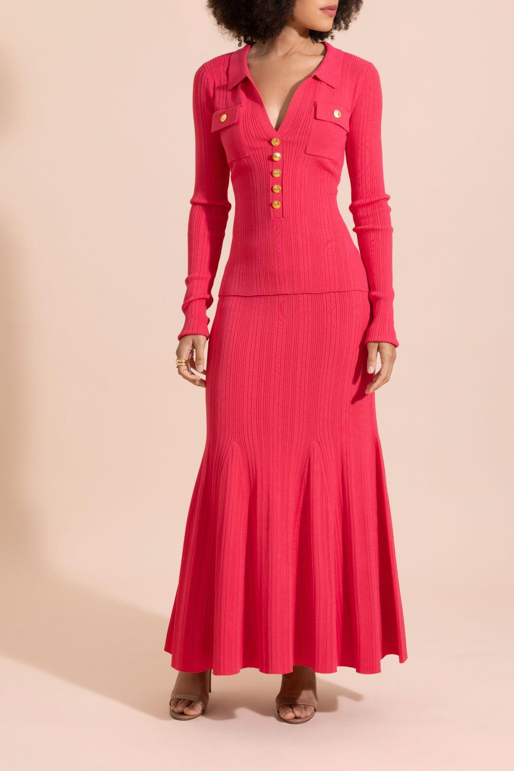 Dara Skirt-PINK-XS-CLOTHINGSKIRTMIDI-CARA CARA