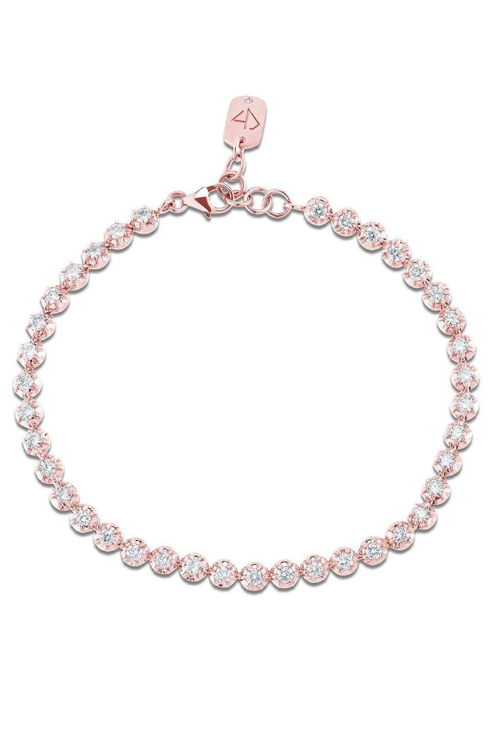 CARBON & HYDE-Rosette Tennis Bracelet - Rose Gold-ROSE GOLD