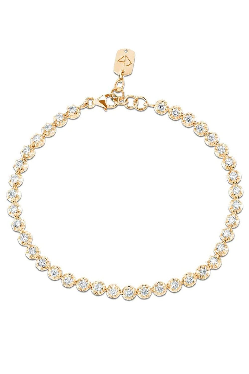 CARBON & HYDE-Rosette Tennis Bracelet - Yellow Gold-YELLOW GOLD