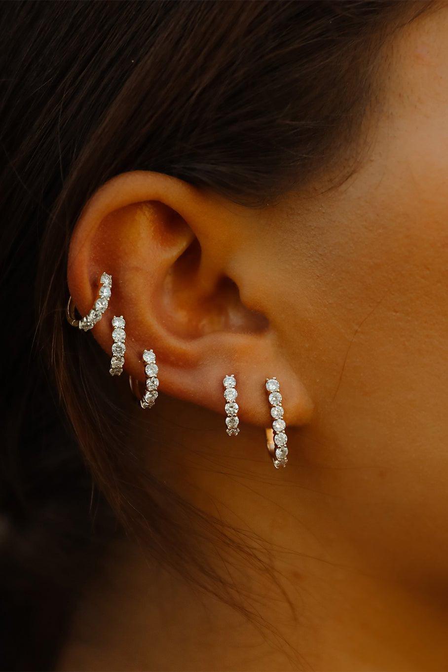 CARBON & HYDE-Single Sparkler Earrings-ROSE GOLD