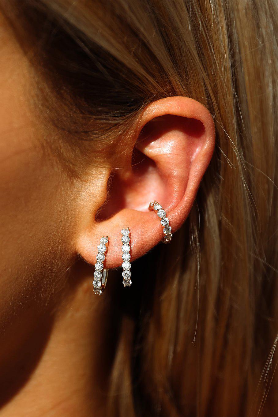 CARBON & HYDE-Sparkler Pin Earrings-ROSE GOLD