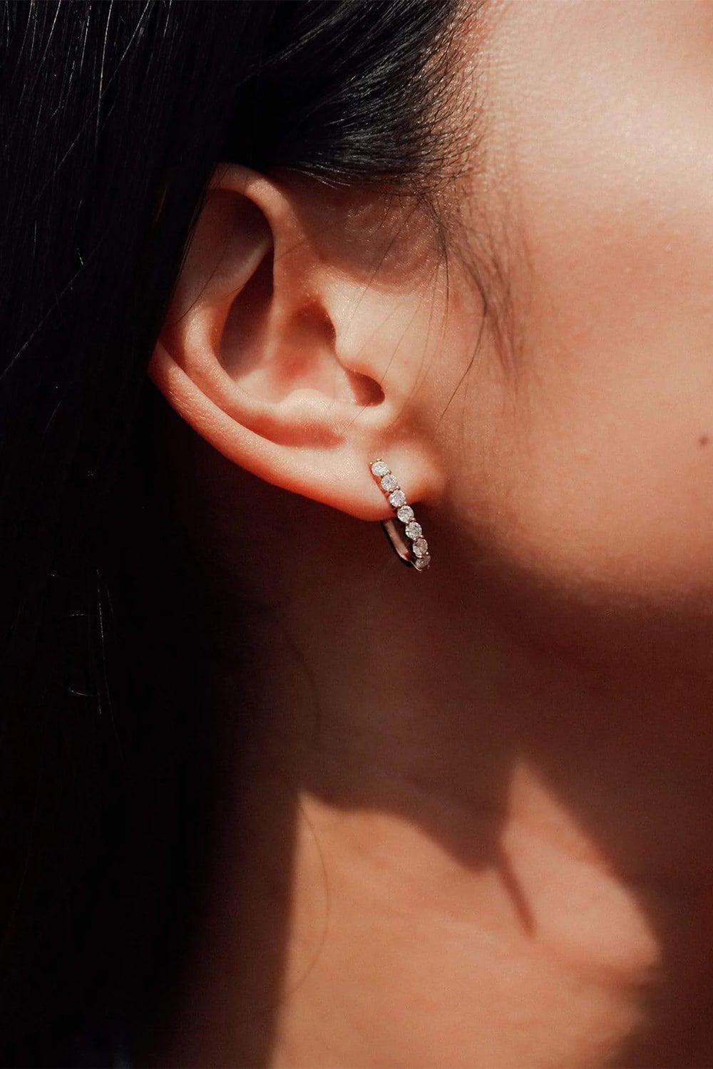 CARBON & HYDE-Sparkler Pin Earrings - Rose Gold-ROSE GOLD
