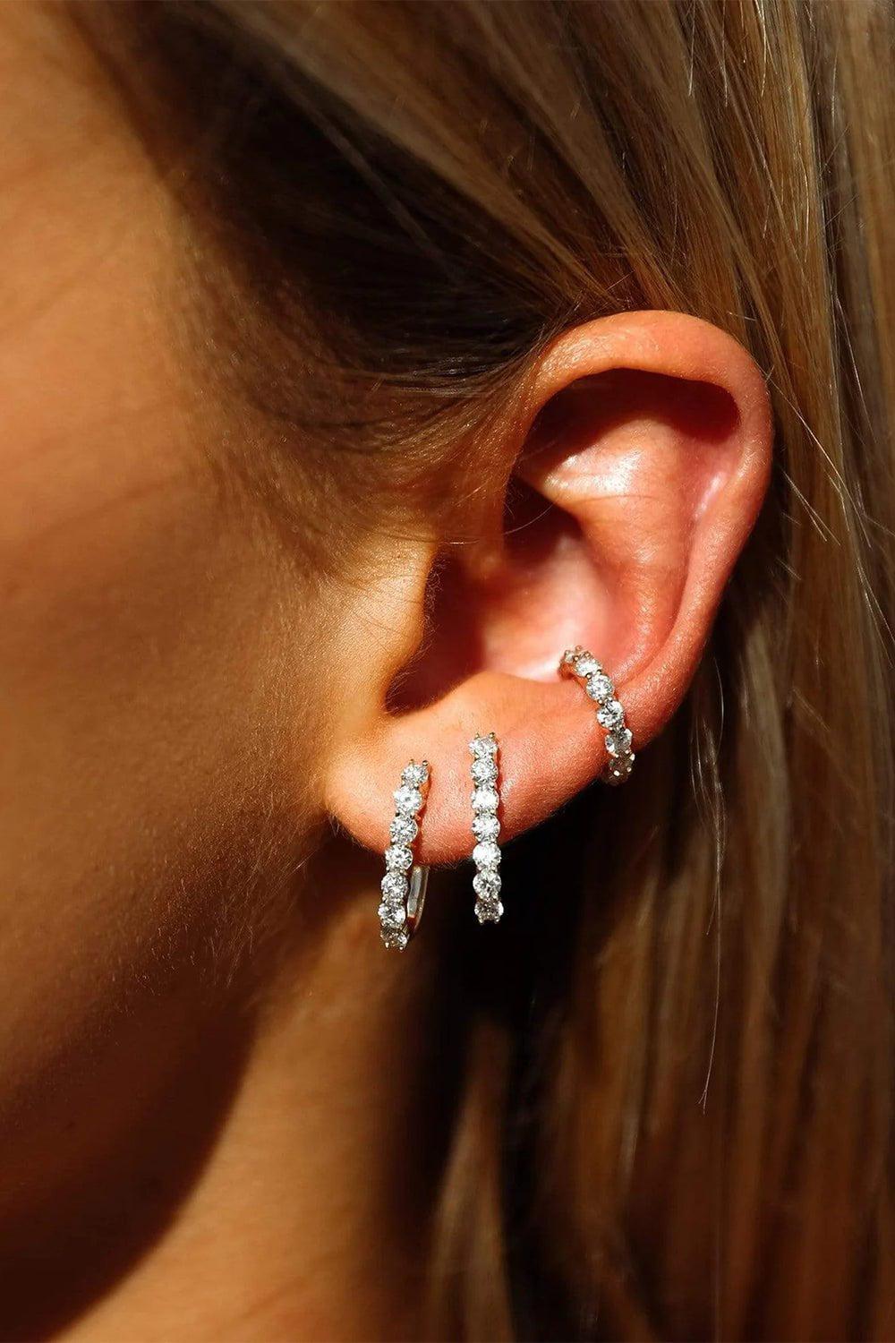 CARBON & HYDE-Sparkler Pin Earrings - Rose Gold-ROSE GOLD