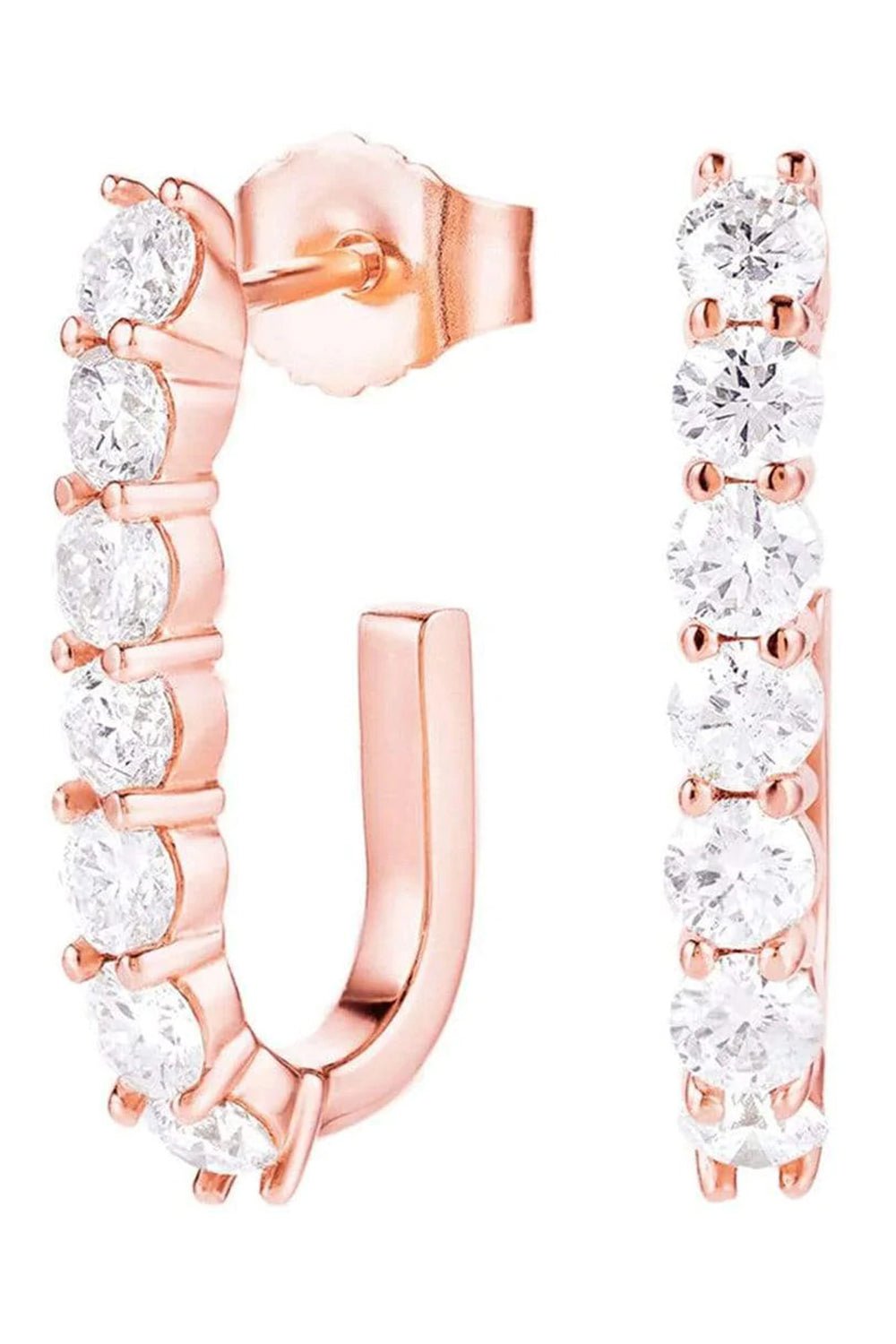 CARBON & HYDE-Sparkler Pin Earrings - Rose Gold-ROSE GOLD