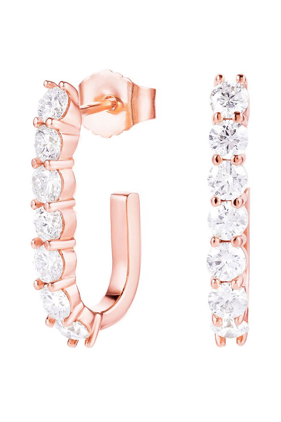 CARBON & HYDE-Sparkler Pin Earrings-ROSE GOLD