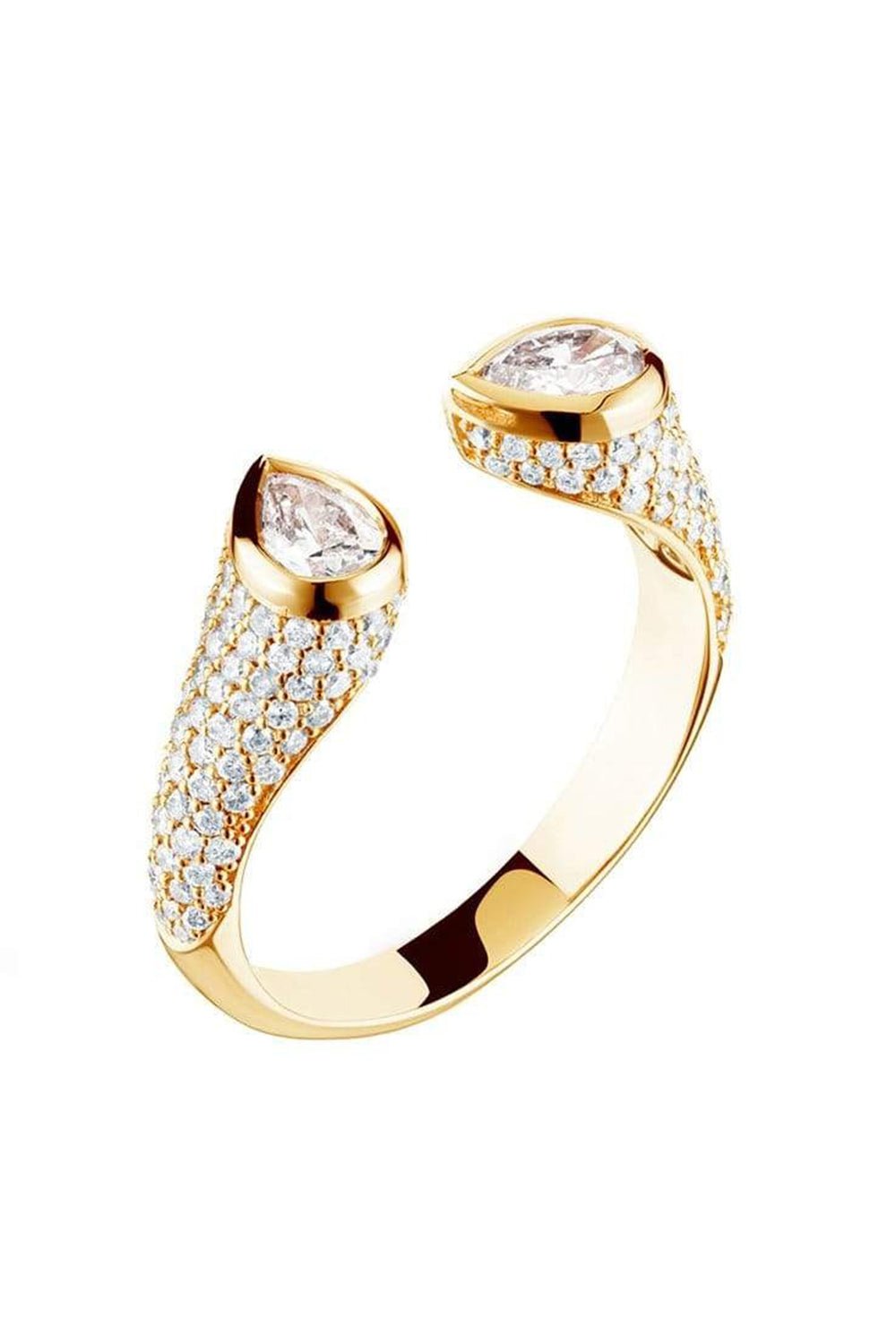CARBON & HYDE-Mini Twin Ring - Yellow Gold-