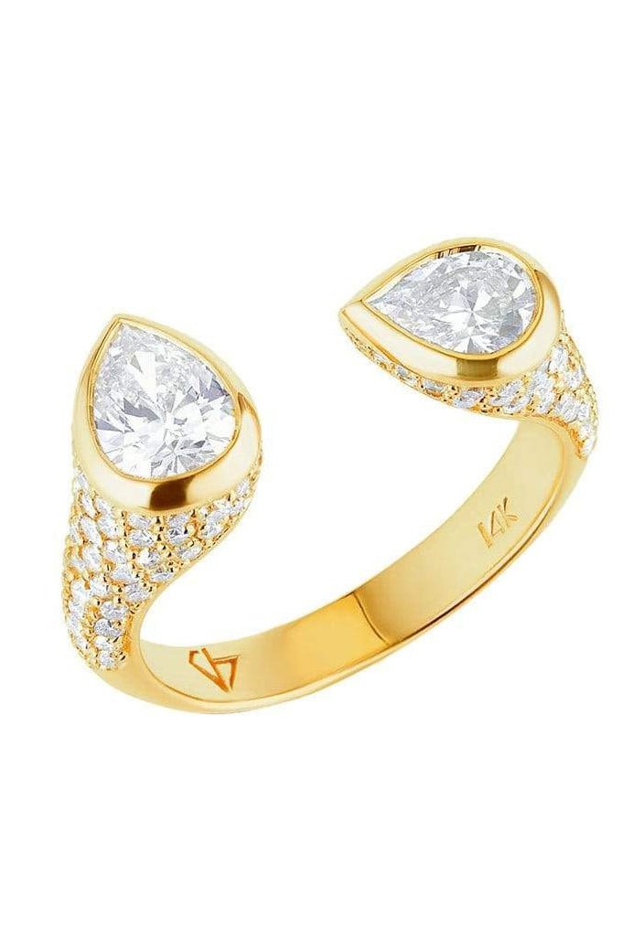 CARBON & HYDE-Mini Twin Ring - Yellow Gold-