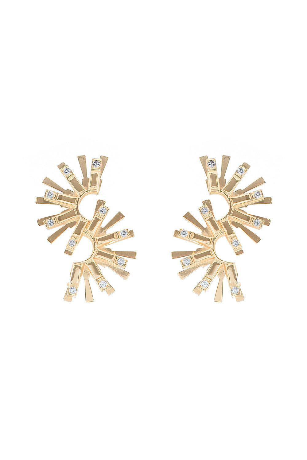 CAROL KAUFFMANN-Diamond Moulin Infinity Earrings-YELLOW GOLD