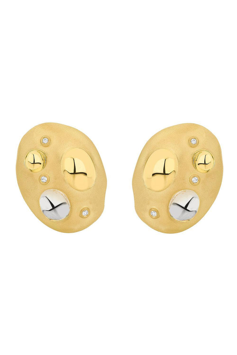 Diamond Rocks Flinstones Monochromatic Earrings