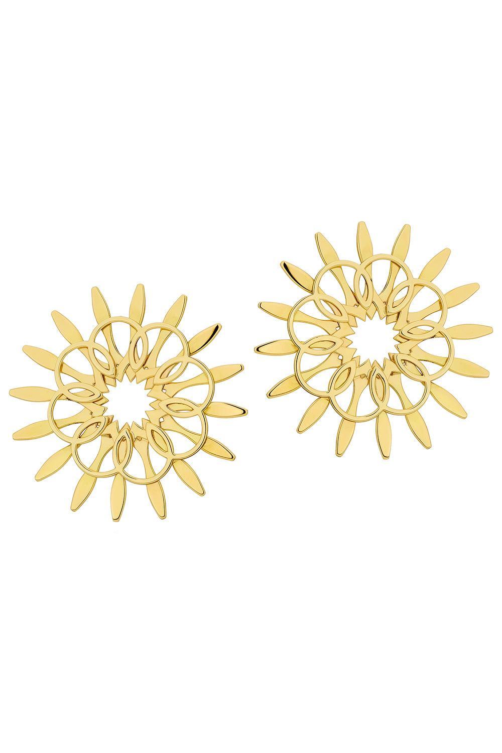 Mandala Hoop Earrings-YELLOW GOLD-JEWELRYFINE JEWELEARRING-CAROL KAUFFMANN