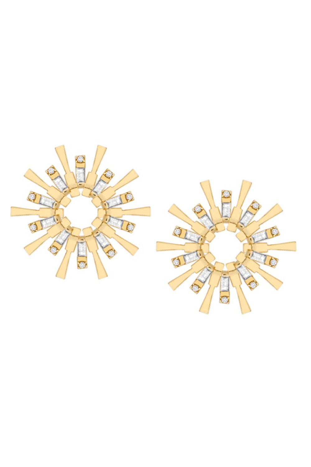 CAROL KAUFFMANN-Valentim Baguette Medium Hoop Earrings-YELLOW GOLD