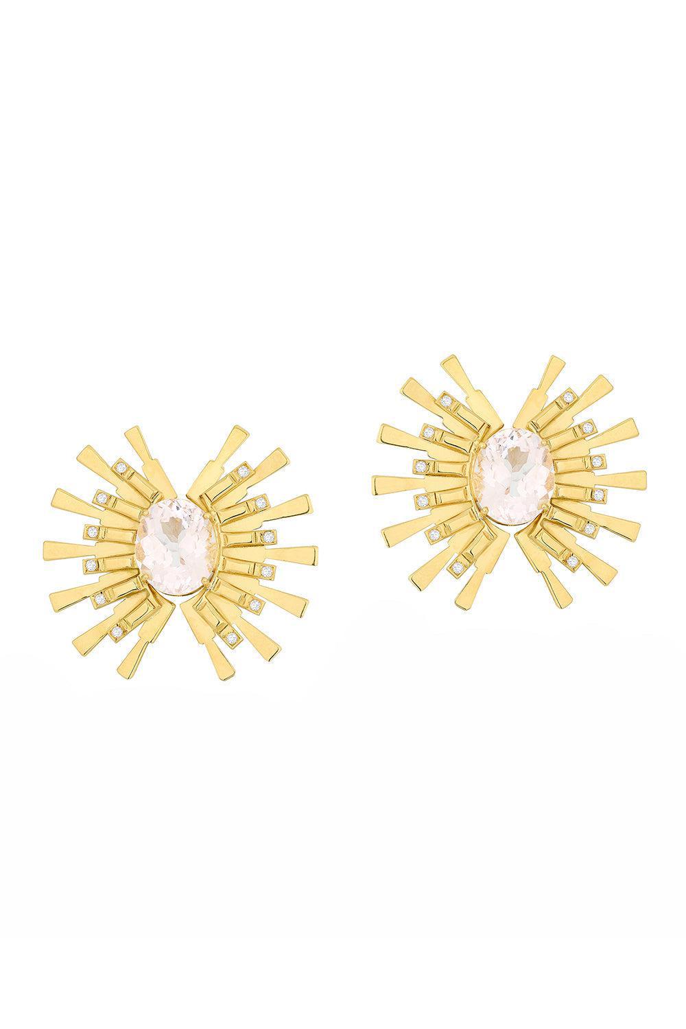 Valentim Farfale Amethyst Diamond Earrings-YELLOW GOLD-JEWELRYFINE JEWELEARRING-CAROL KAUFFMANN