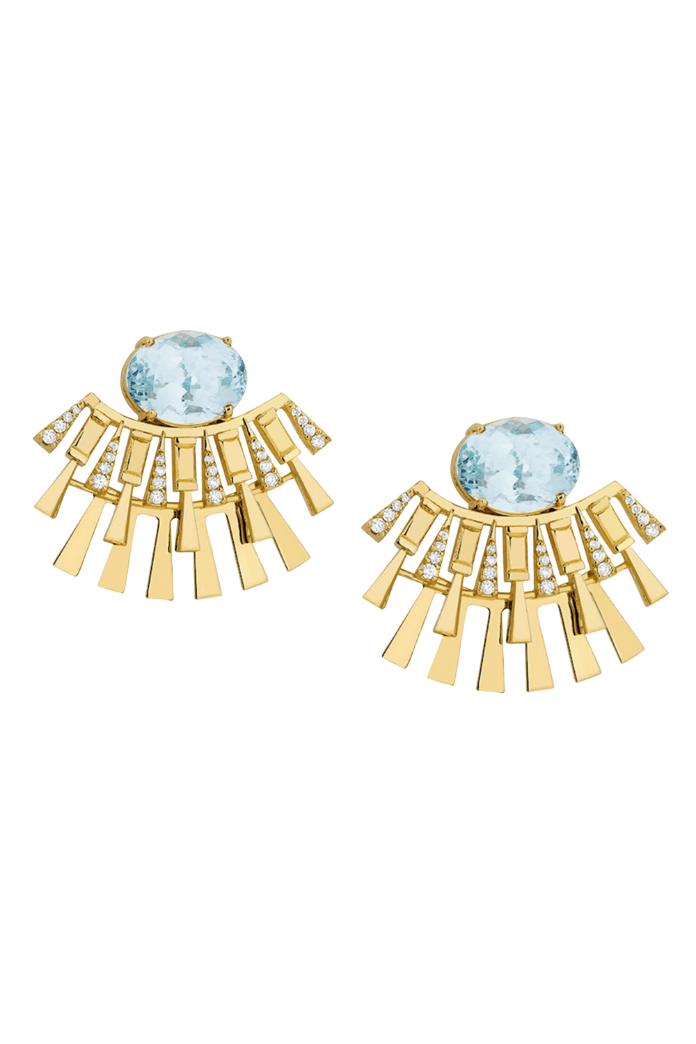 CAROL KAUFFMANN-Valentim Topaz Earrings-YELLOW GOLD