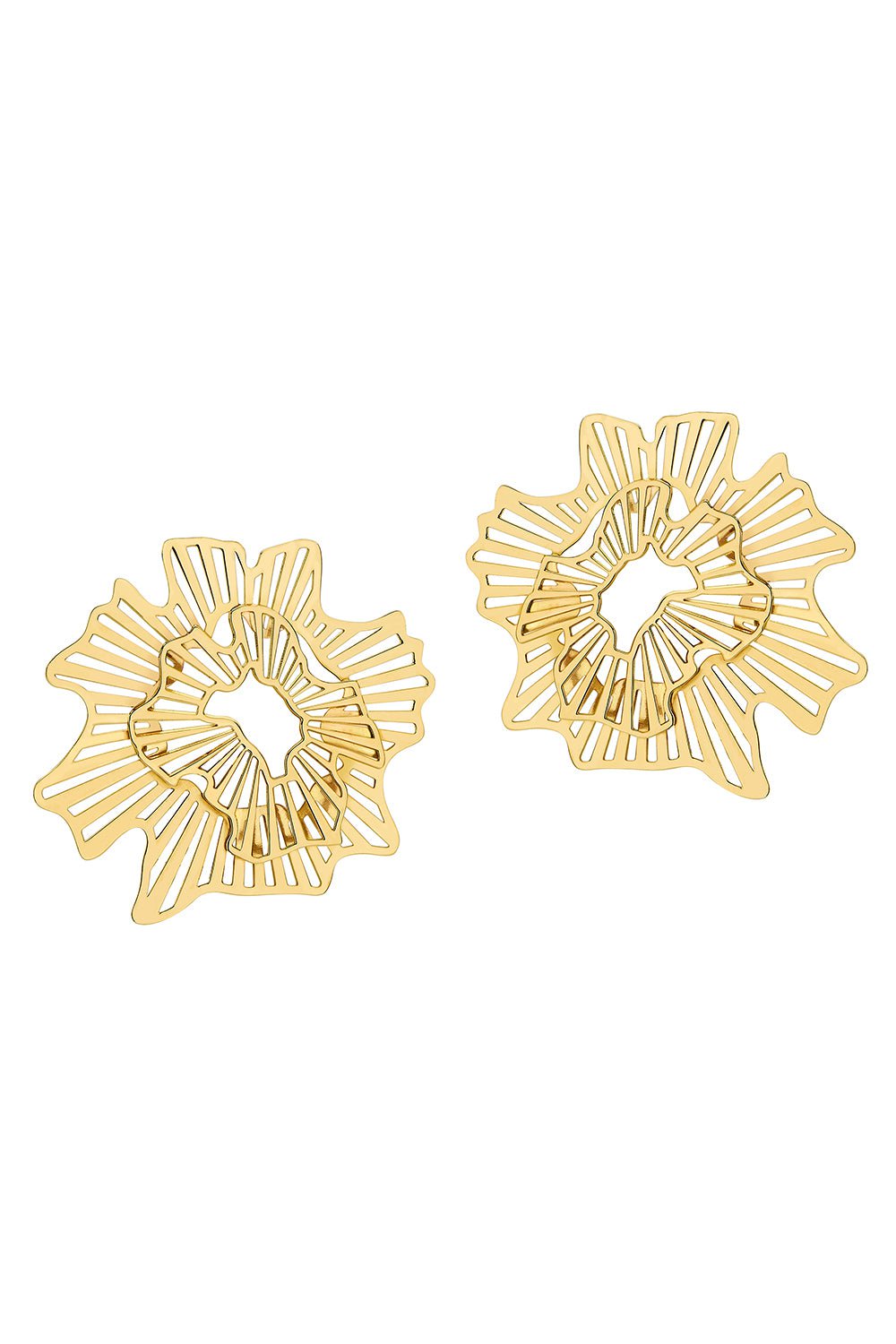 CAROL KAUFFMANN-Spiral Earrings-YELLOW GOLD