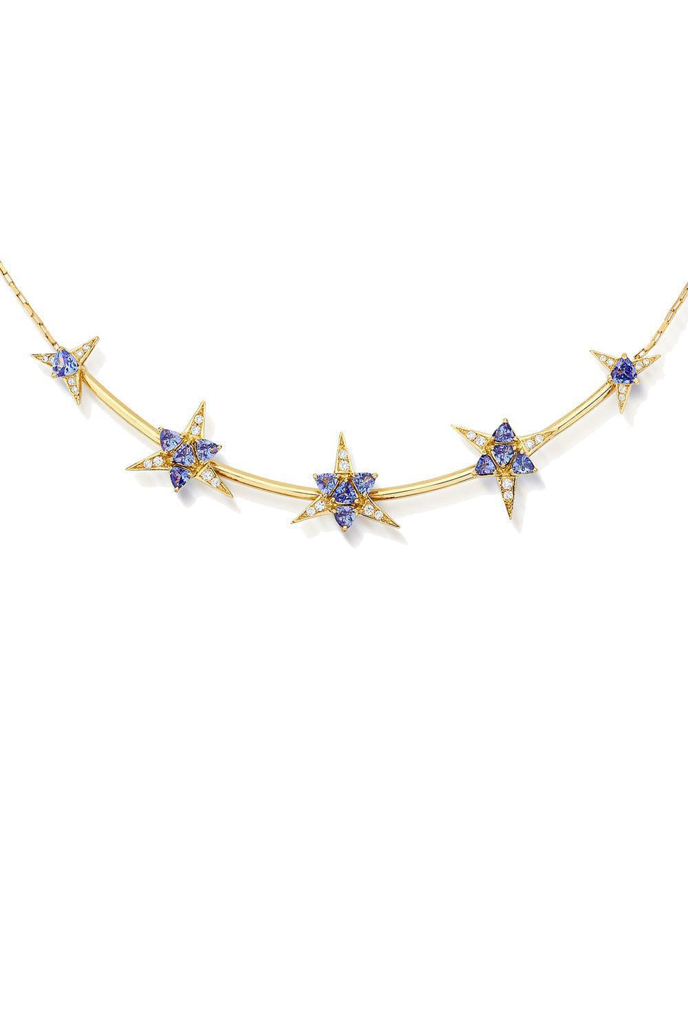 CAROL KAUFFMANN-Galactic Star Tanzanite Necklace-YELLOW GOLD