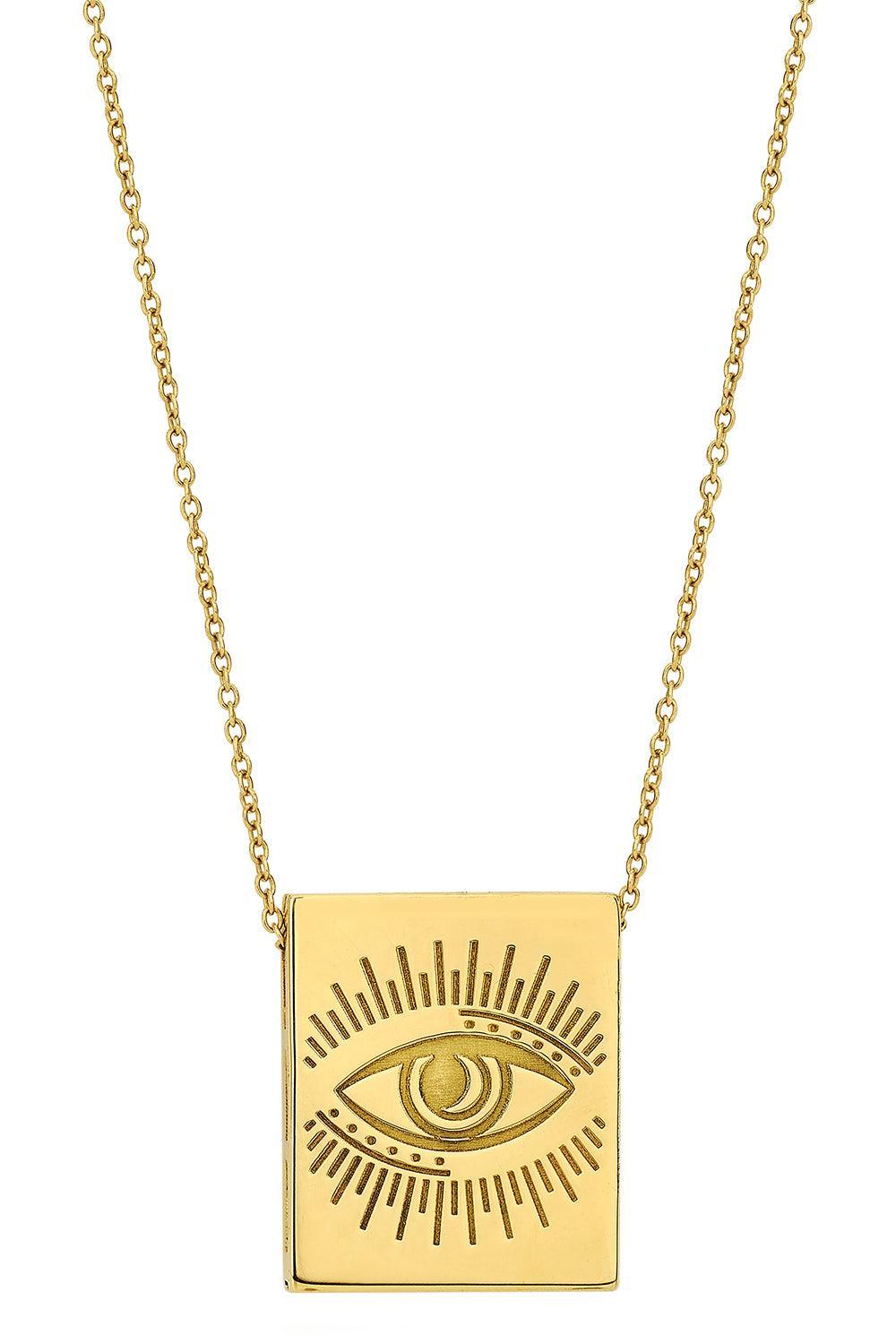 Scapular Eye Necklace-YELLOW GOLD-JEWELRYFINE JEWELNECKLACE O-CAROL KAUFFMANN
