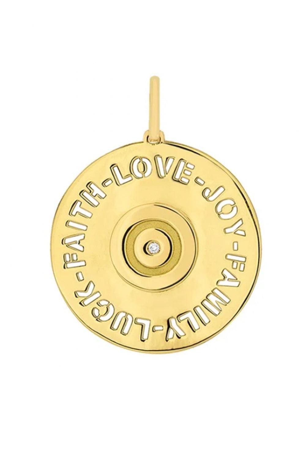 Love Pendant-YELLOW GOLD-JEWELRYFINE JEWELPENDANT-CAROL KAUFFMANN