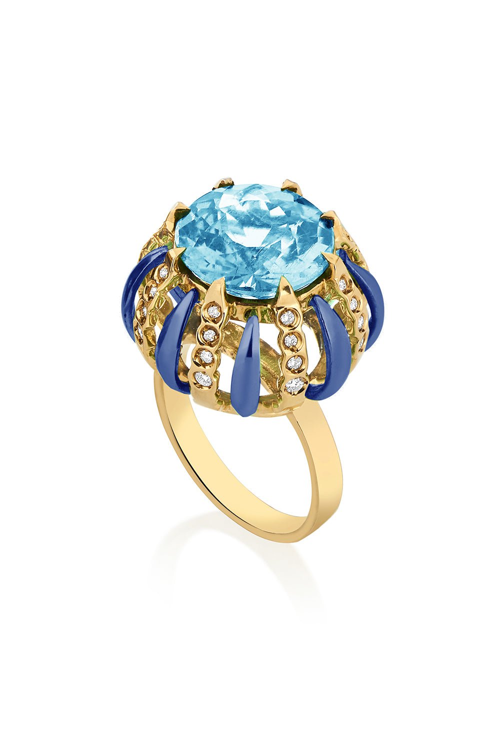 CAROL KAUFFMANN-Coral Ring-YELLOW GOLD