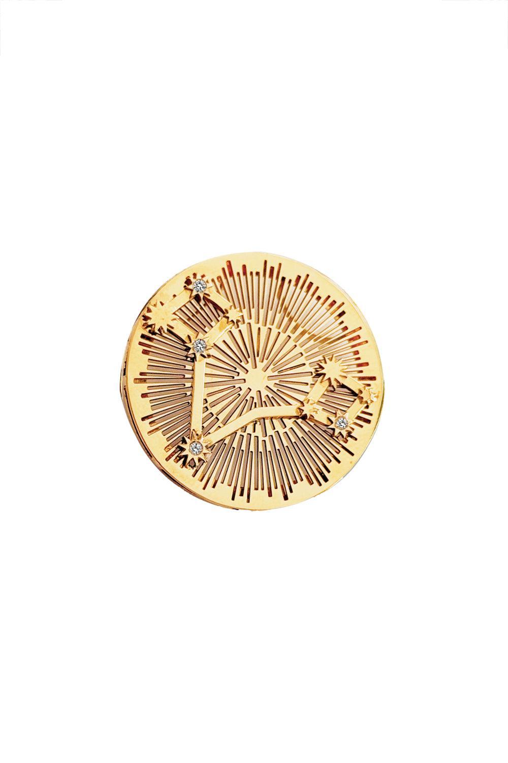 Pisces Explosion Pendant-YELLOW GOLD-JEWELRYFINE JEWELPENDANT-CAROL KAUFFMANN
