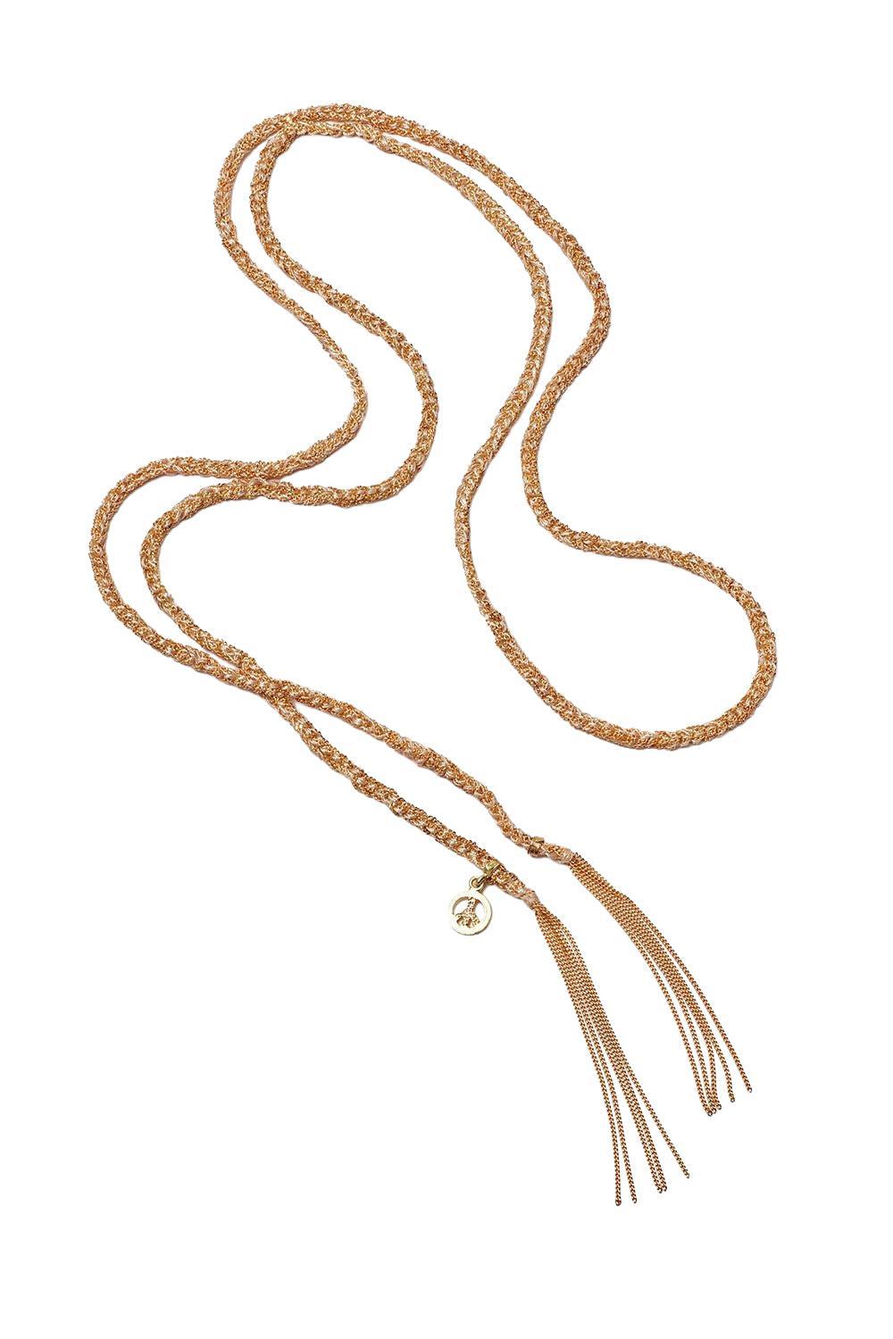 Lucky Peace Charm Necklace-YELLOW GOLD-JEWELRYFINE JEWELNECKLACE O-CAROLINA BUCCI