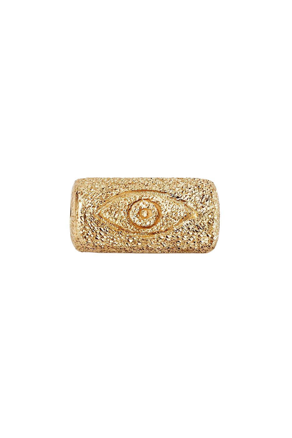 Forte Got Lucky Florentine Finish Occhio Bead-YELLOW GOLD-JEWELRYFINE JEWELBEAD-CAROLINA BUCCI