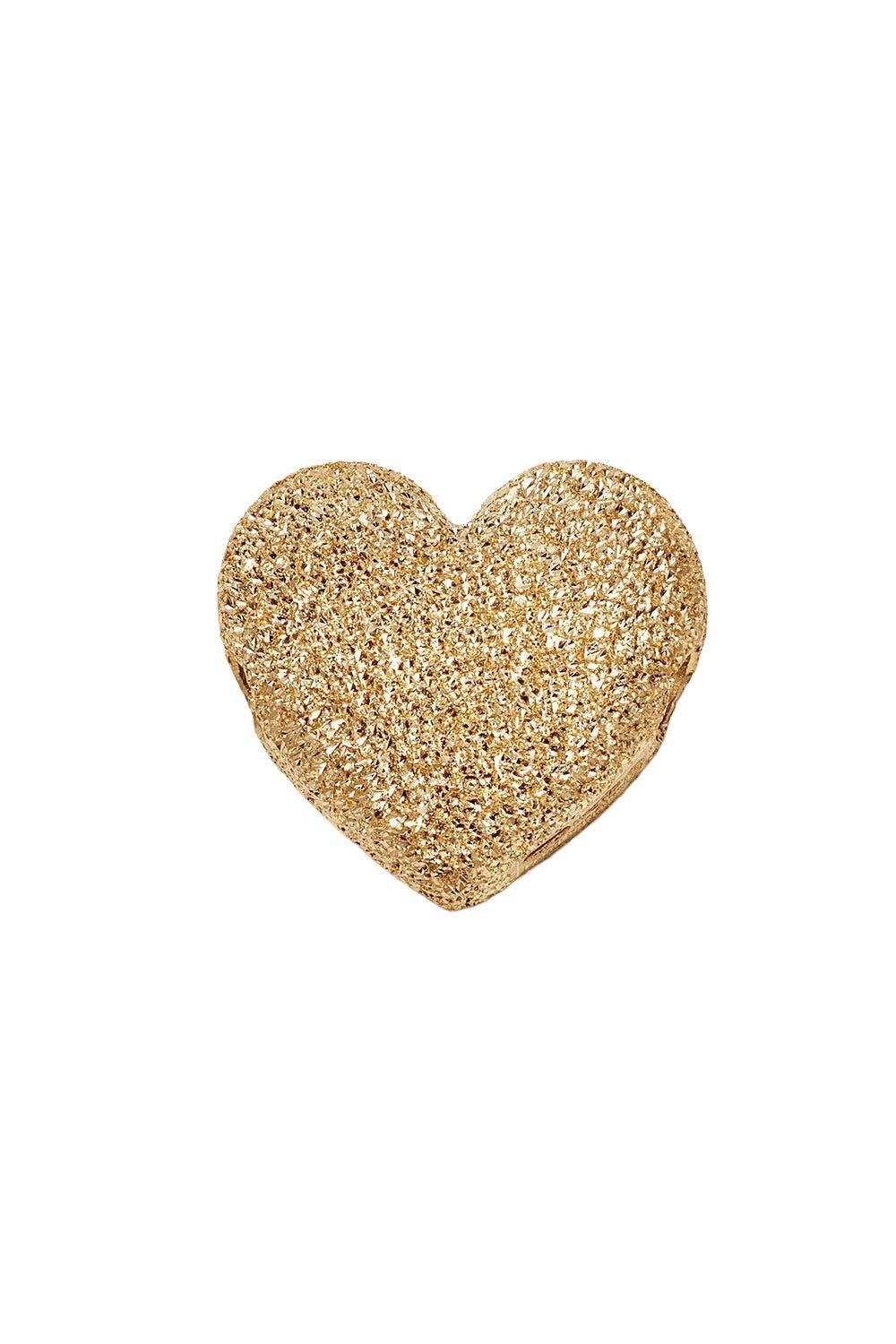 Forte Got Lucky Florentine Finish Cuore Bead-YELLOW GOLD-JEWELRYFINE JEWELBEAD-CAROLINA BUCCI