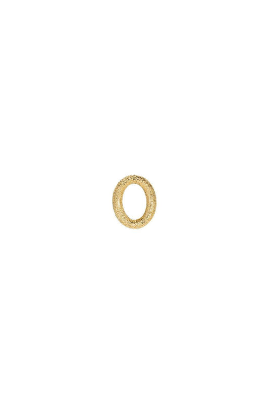Florentine Finish One Oval Link-YELLOW GOLD-JEWELRYFINE JEWELPENDANT-CAROLINA BUCCI
