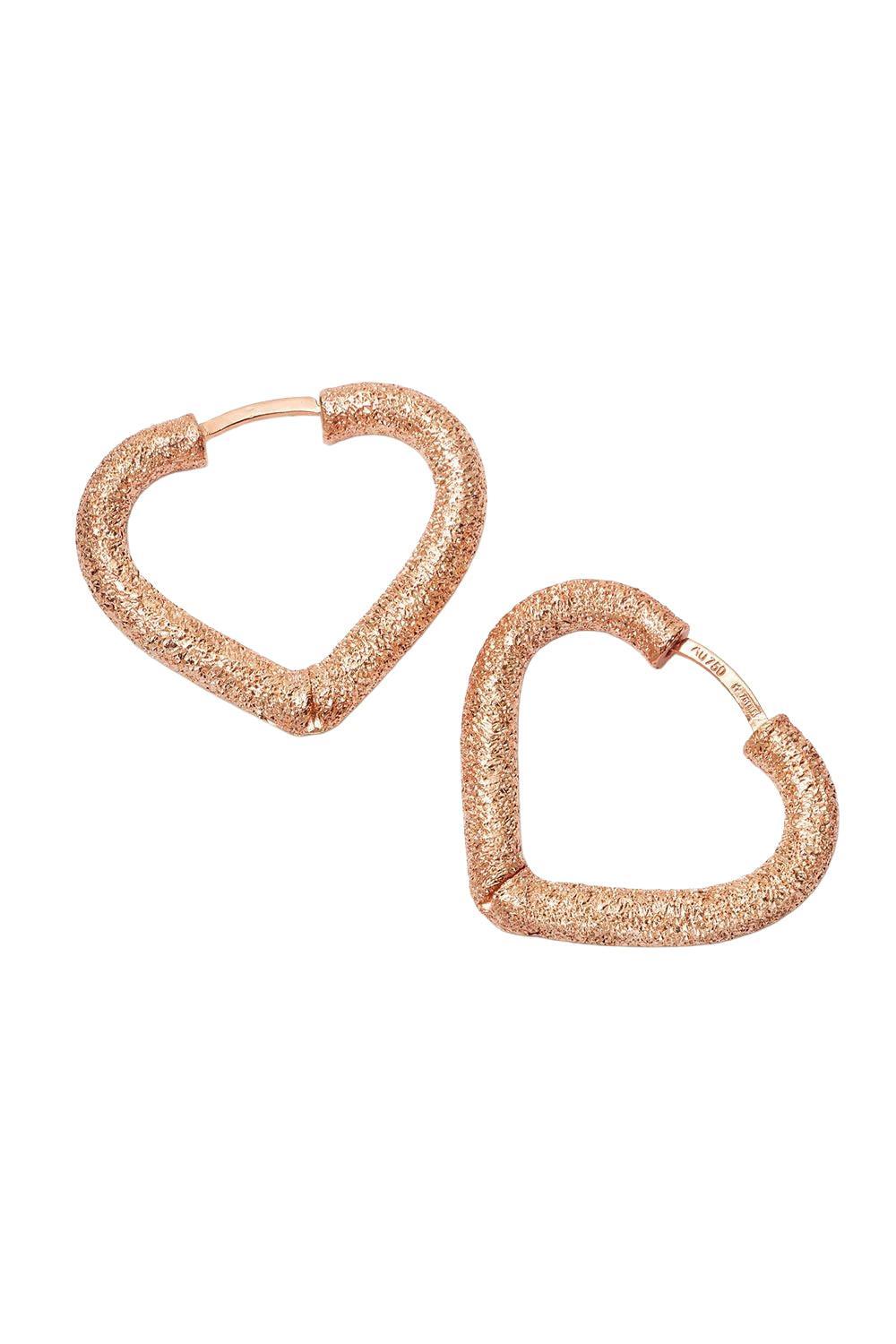 Cuore Huggie Earrings-ROSE GOLD-JEWELRYFINE JEWELEARRING-CAROLINA BUCCI