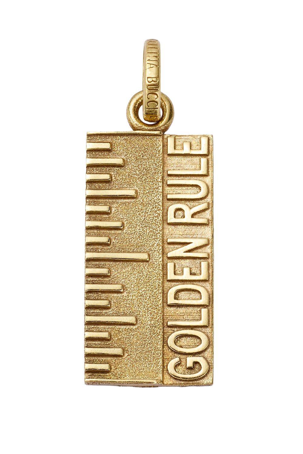 Florentine Finish Golden Rule Pendant-YELLOW GOLD-JEWELRYFINE JEWELPENDANT-CAROLINA BUCCI