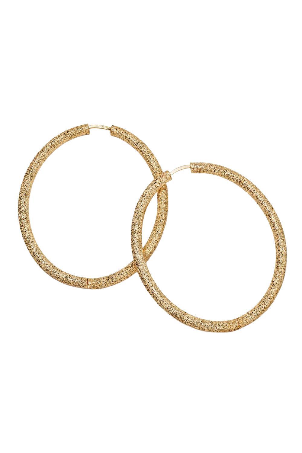 Florentine Finish Extra Large Oval Hoop Earrings-WHITE GOLD-JEWELRYFINE JEWELEARRING-CAROLINA BUCCI