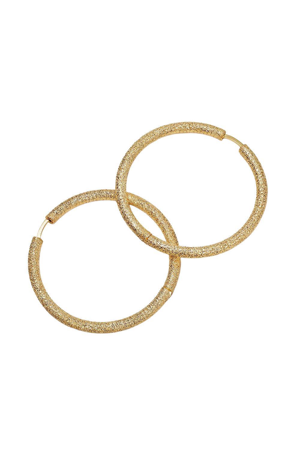 Florentine Finish Large Round Hoop Earrings-ROSE GOLD-JEWELRYFINE JEWELEARRING-CAROLINA BUCCI
