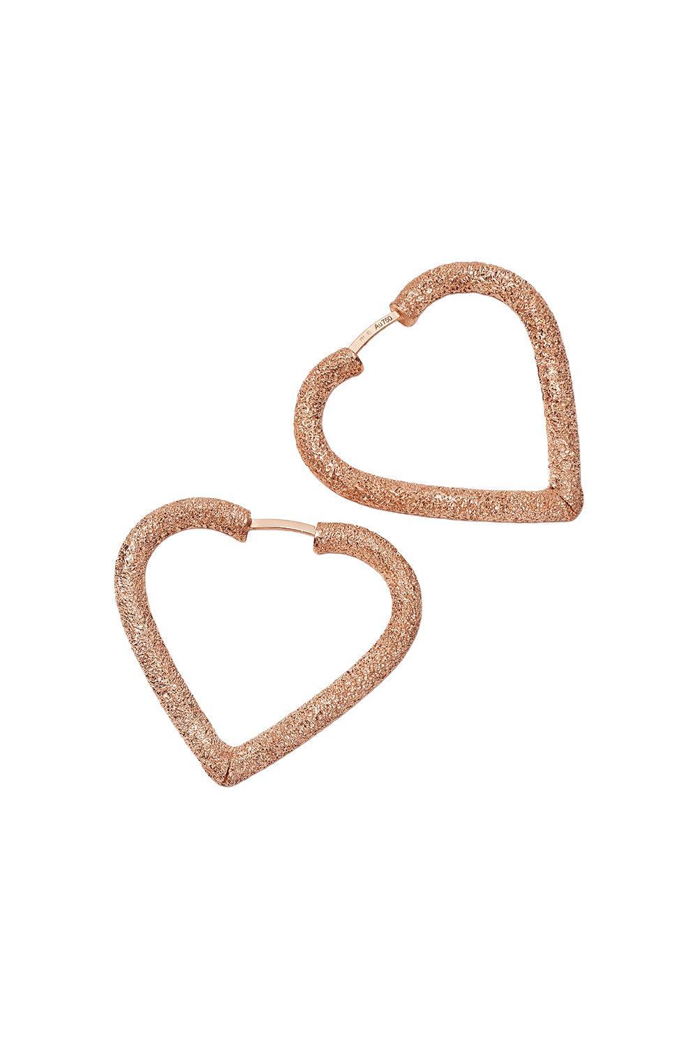 Small Cuore Hoop Earrings-ROSE GOLD-JEWELRYFINE JEWELEARRING-CAROLINA BUCCI