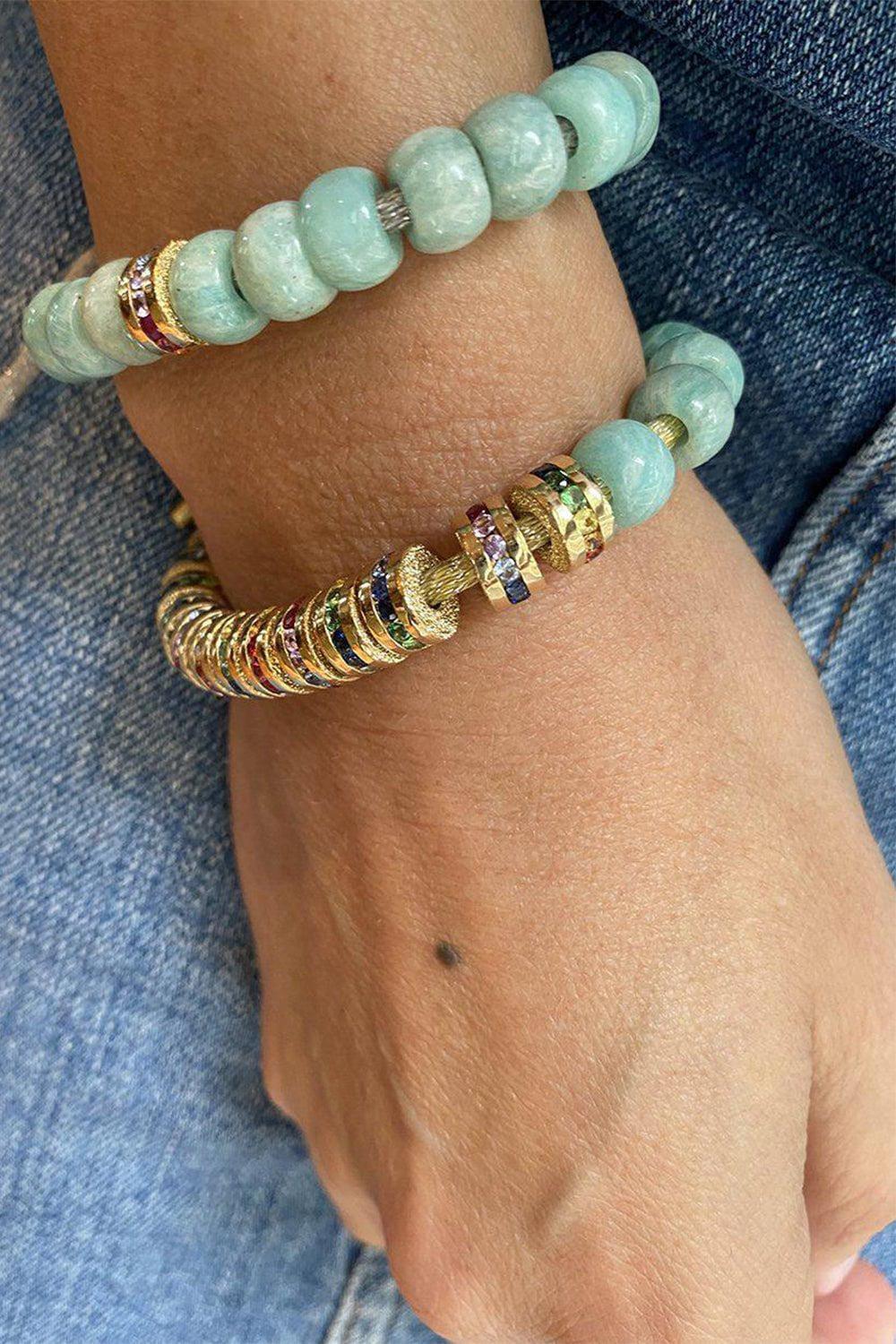 Precious Rainbow Sapphire Forte Bead-YELLOW GOLD-JEWELRYFINE JEWELBEAD-CAROLINA BUCCI