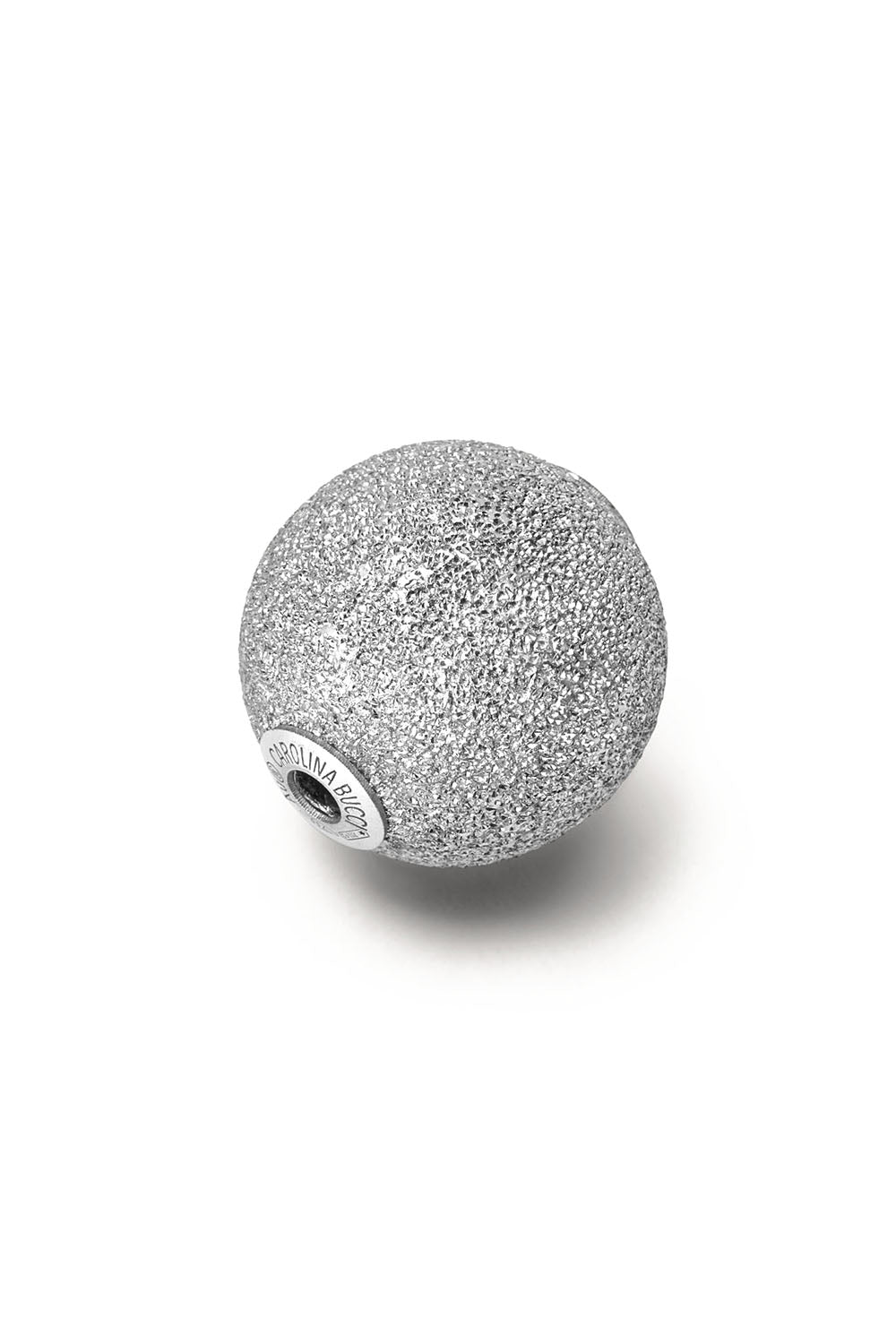 CAROLINA BUCCI-Downtown Florentine Finish Sphere-WHITE GOLD