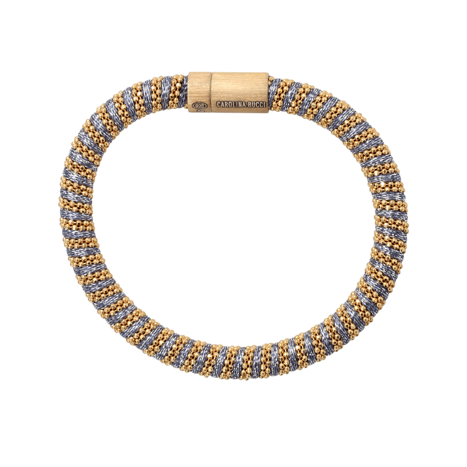 CAROLINA BUCCI-Denim Sparkle Twister Band Bracelet-DENIM