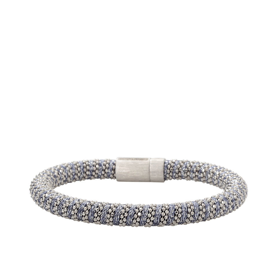 CAROLINA BUCCI-Denim Sparkle Twister Band Bracelet-DENIM