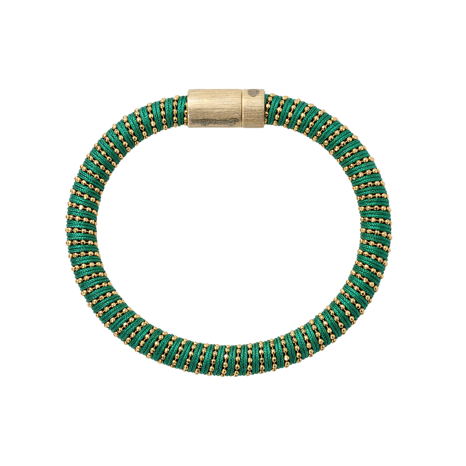 CAROLINA BUCCI-Dark Green Twister Band Bracelet-DRKGREEN