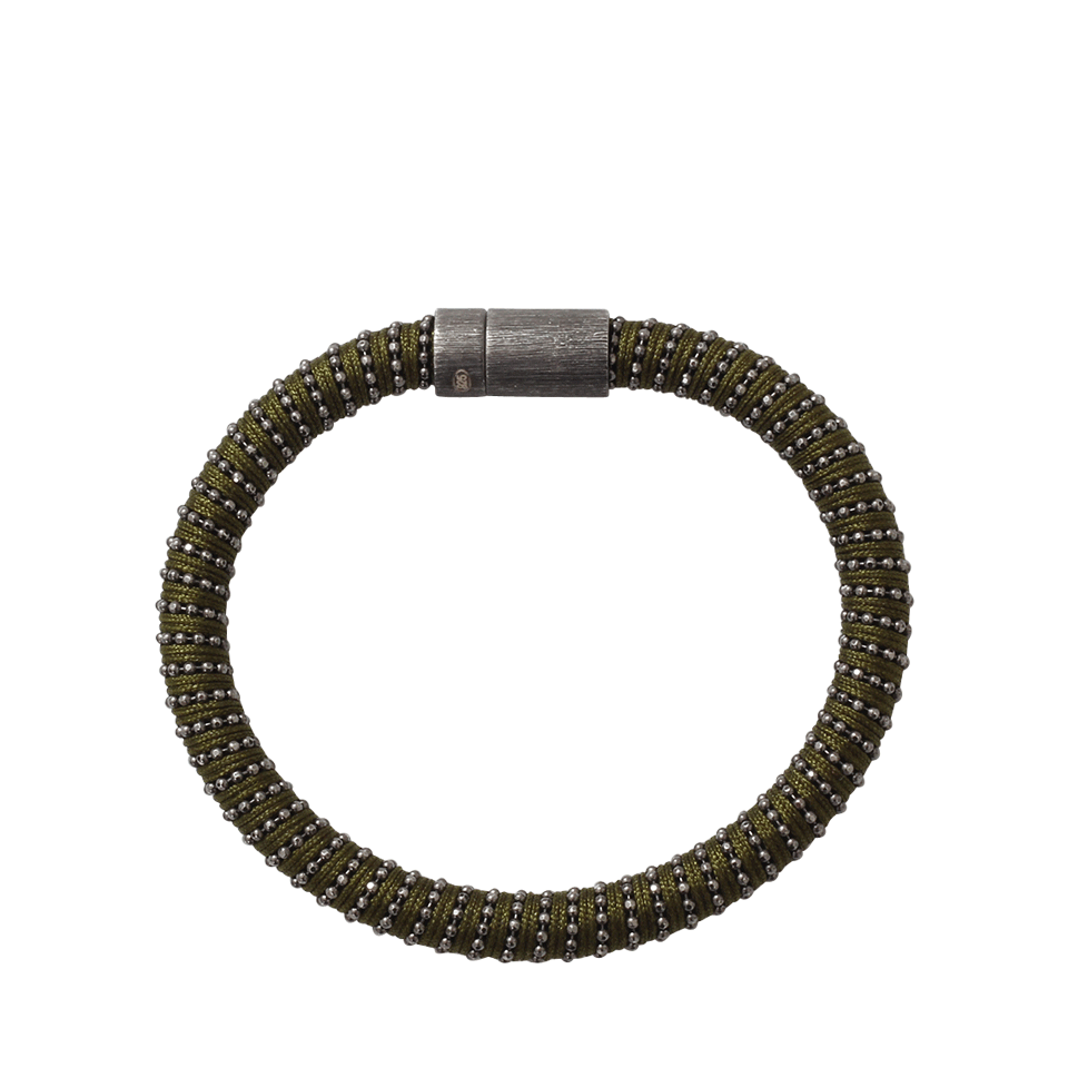 CAROLINA BUCCI-Dark Green Twister Band Bracelet-DRKGRN