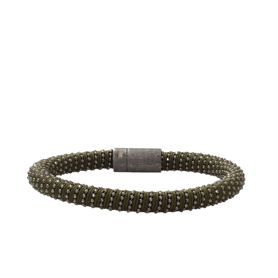 CAROLINA BUCCI-Dark Green Twister Band Bracelet-DRKGRN