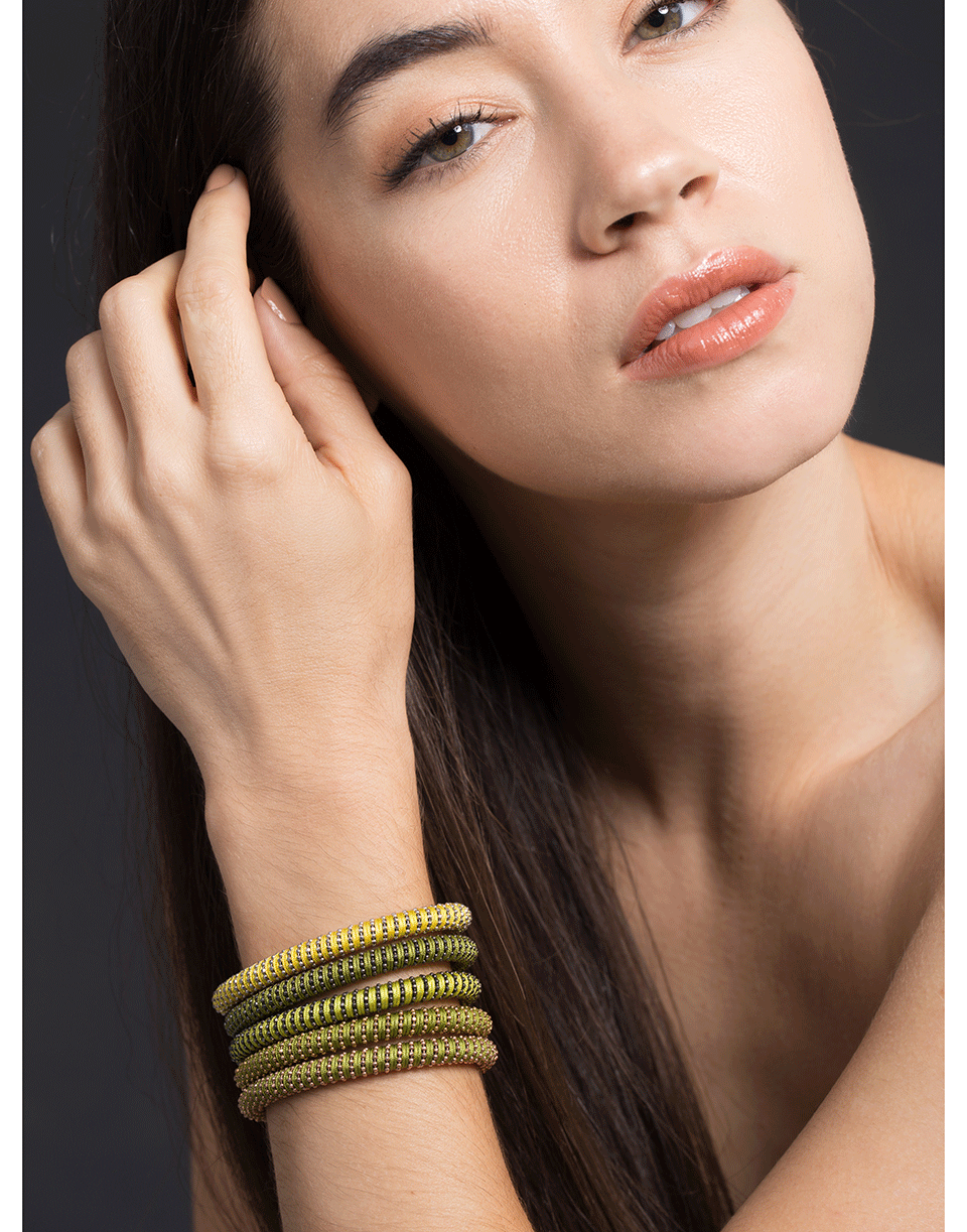 CAROLINA BUCCI-Green Twister Band Bracelet-GREEN