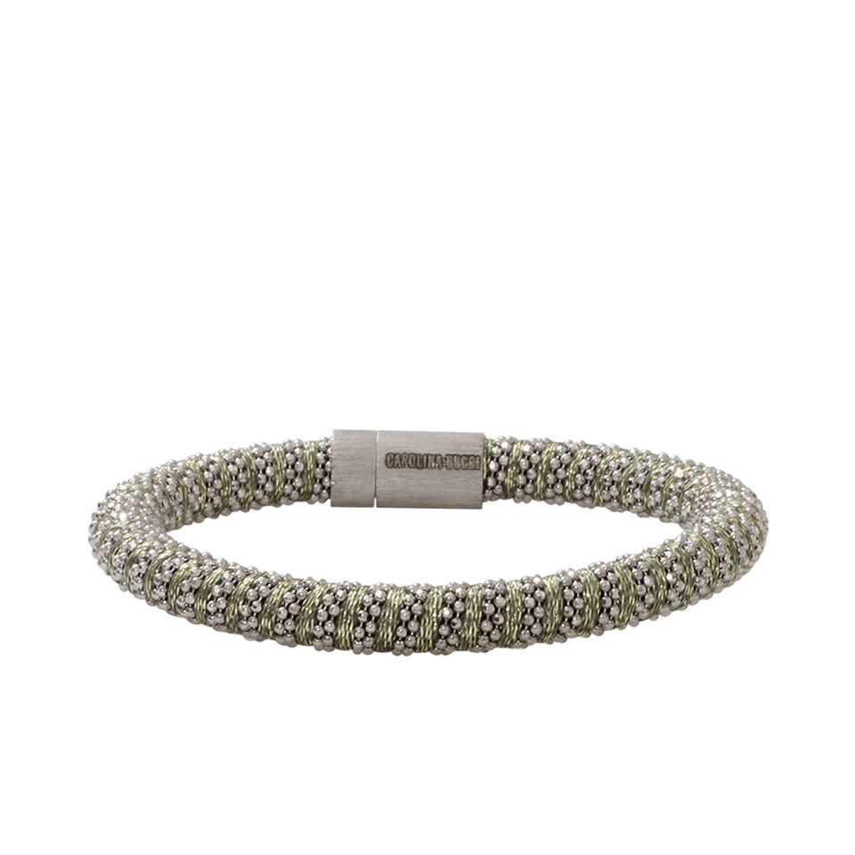 CAROLINA BUCCI-Leaf Sparkle Twister Band Bracelet-LEAF